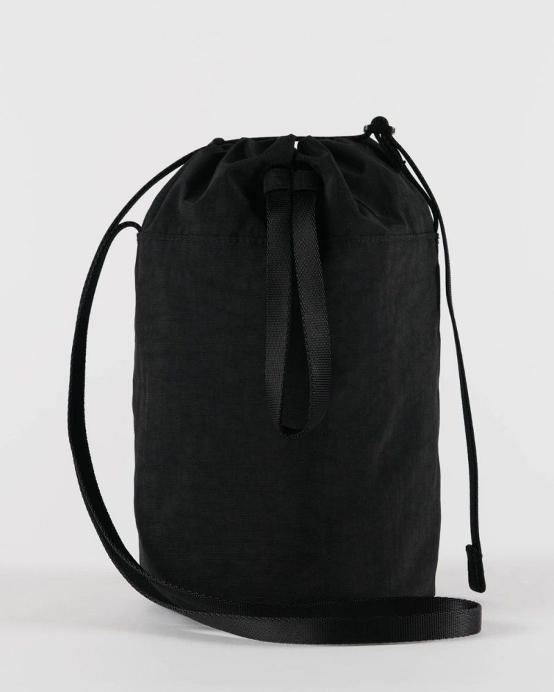 Baggu Medium Nylon Bucket Crossbody Bags Black | 3754-RVIWZ