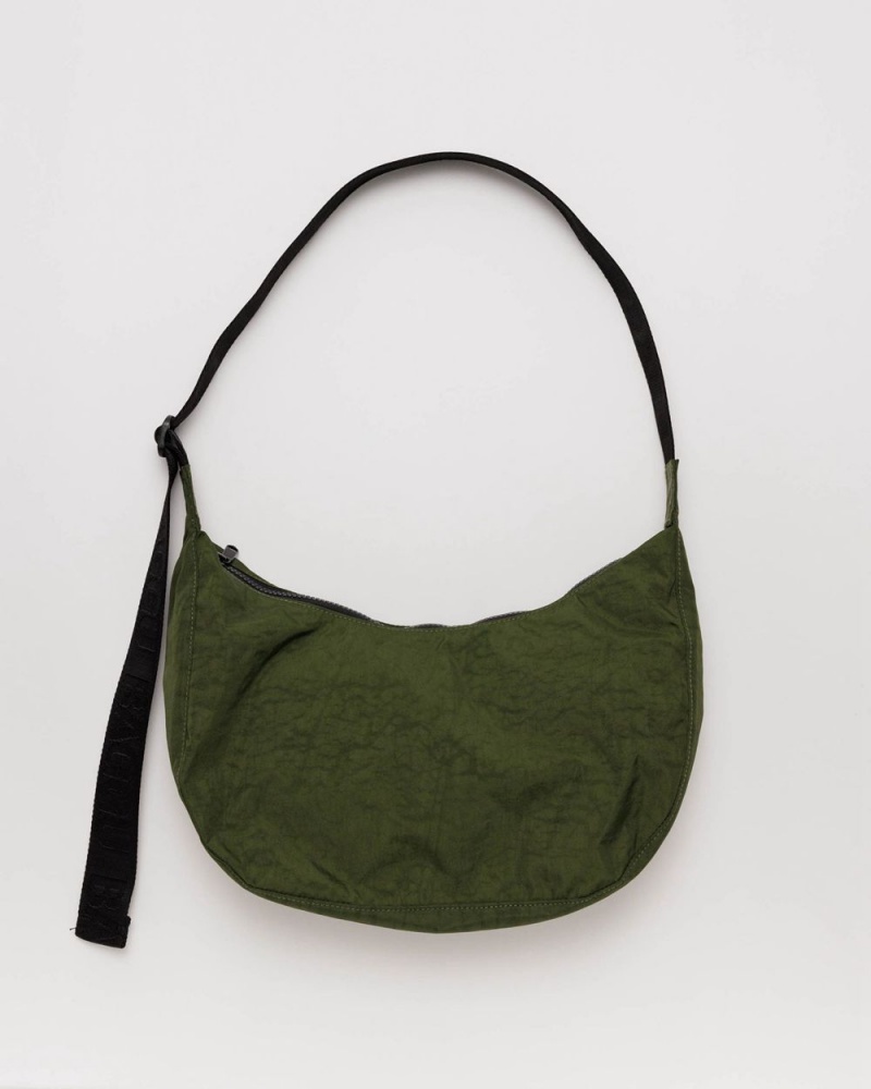 Baggu Medium Nylon Crescent Crossbody Bags Olive | 4821-EOTSW