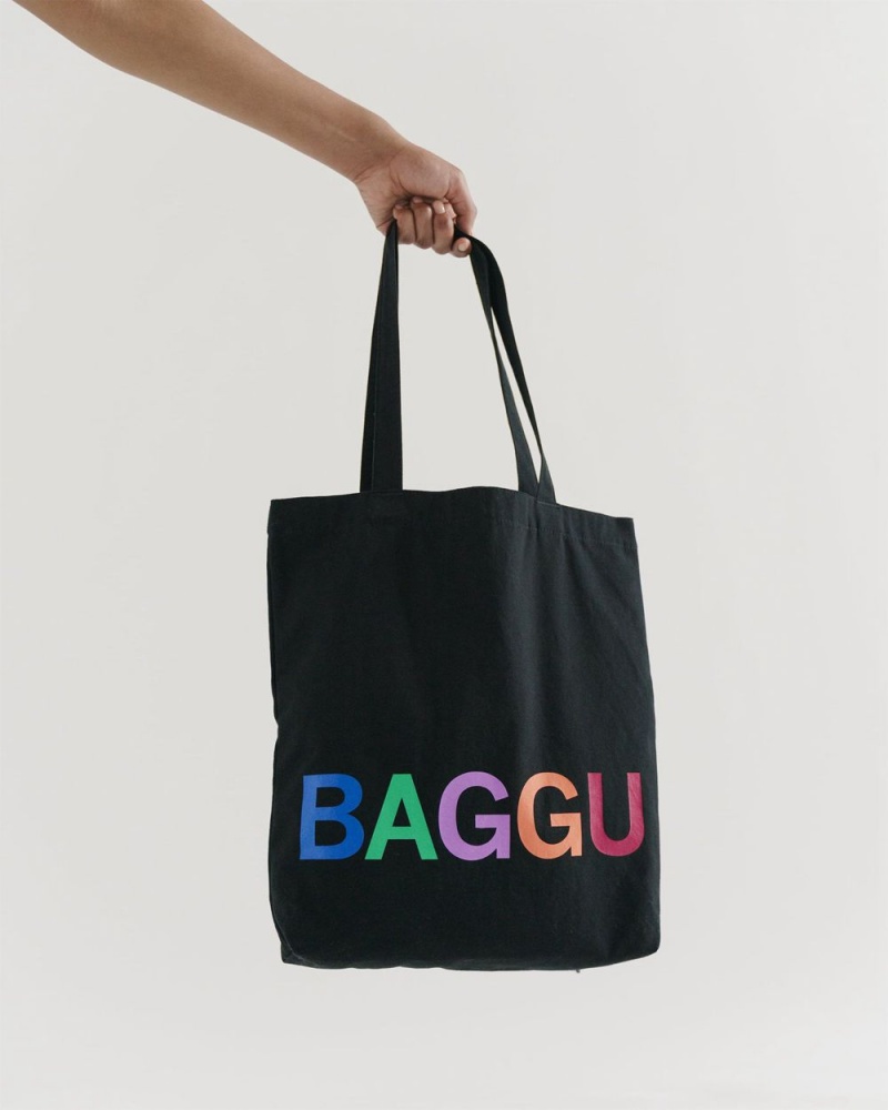 Baggu Merch Tote Bags Black | 1039-GKBCO