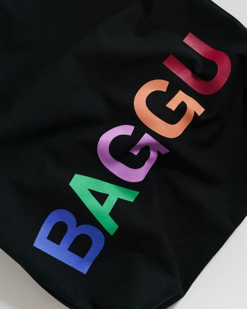 Baggu Merch Tote Bags Black | 1039-GKBCO