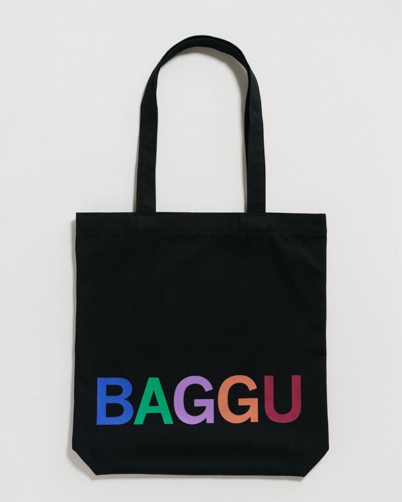 Baggu Merch Tote Bags Black | 1039-GKBCO