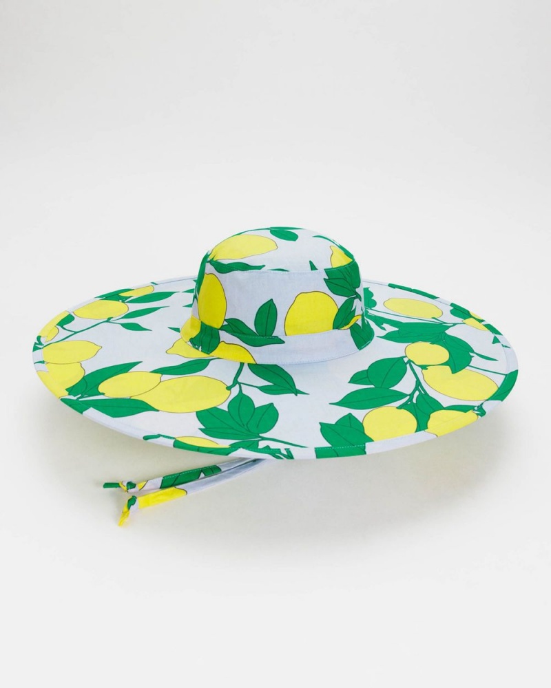 Baggu Packable Sun Hats Lemon | 5904-XYOGZ