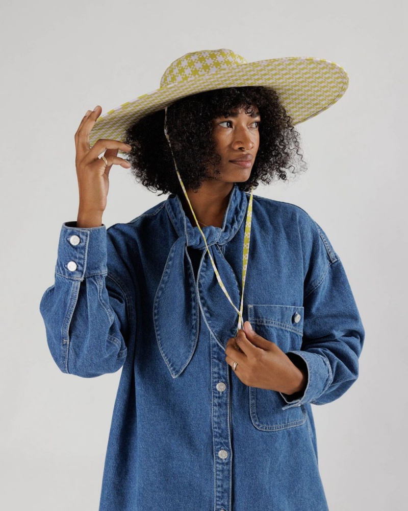 Baggu Packable Sun Hats Yellow | 3290-KEGFU