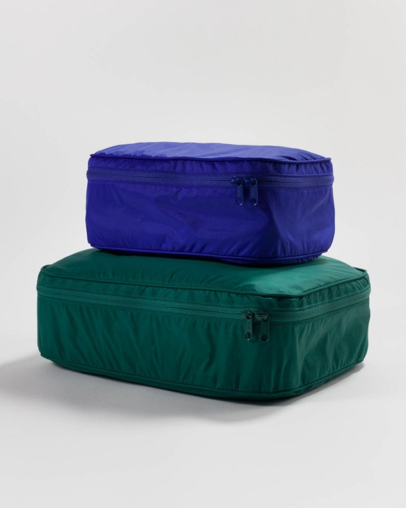 Baggu Packing Cube Set Travel Bags Blue Green | 3965-BXYQI