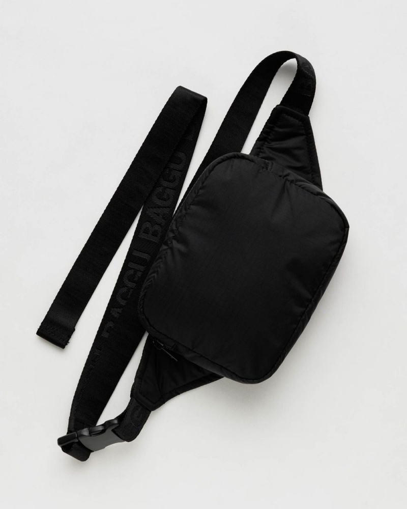 Baggu Puffy Fanny Pack Crossbody Bags Black | 7826-MBUEX