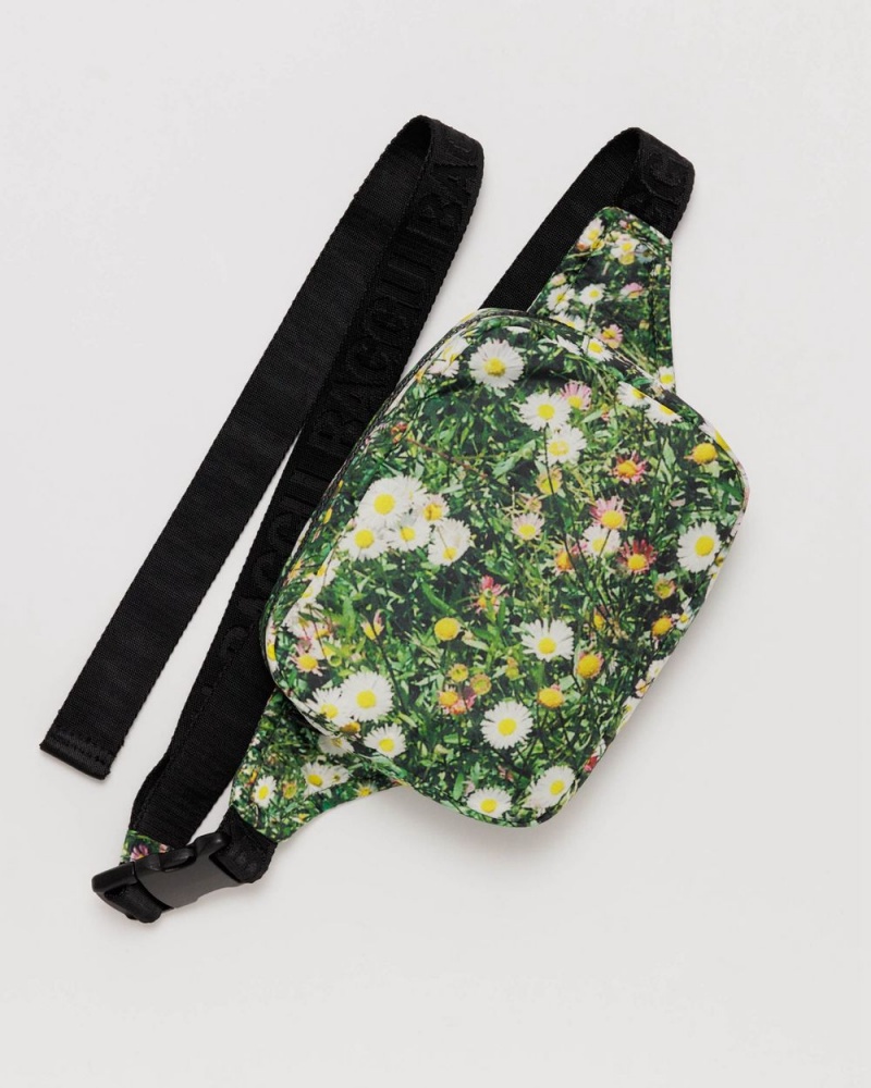 Baggu Puffy Fanny Pack Crossbody Bags Green | 7380-CSXVT