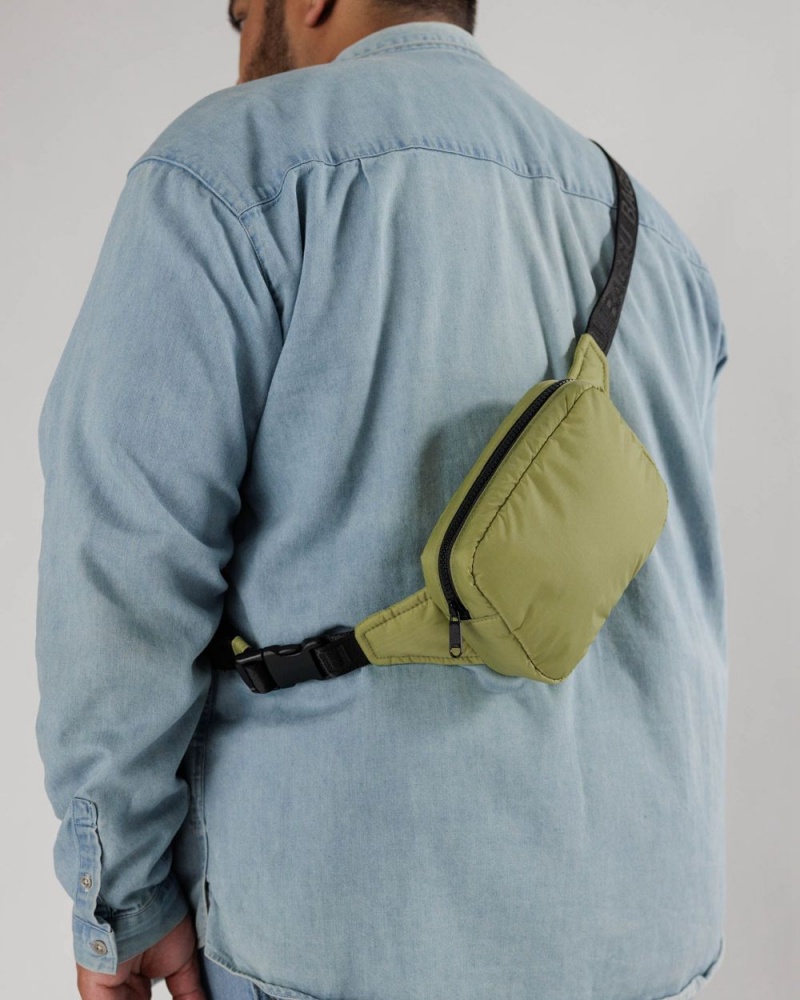 Baggu Puffy Fanny Pack Crossbody Bags Olive | 2185-ROSUL