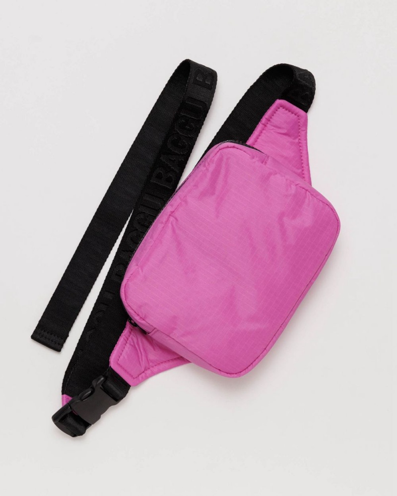 Baggu Puffy Fanny Pack Crossbody Bags Pink | 9827-MUZSH