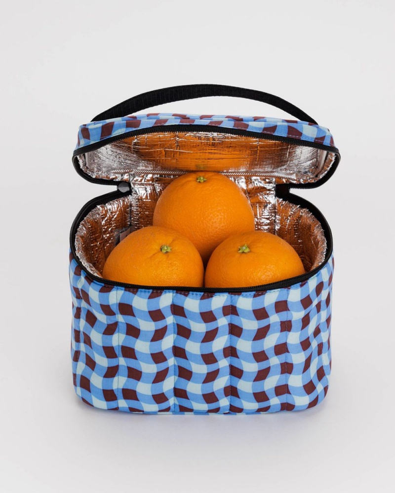 Baggu Puffy Lunch Bags Blue | 4026-XHIFV