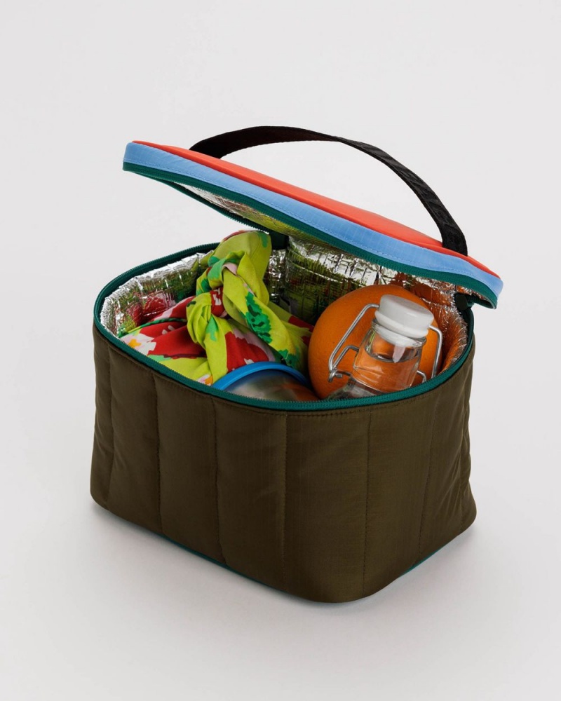 Baggu Puffy Lunch Bags Olive | 2705-RVJCW