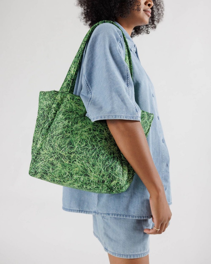 Baggu Puffy Mini Tote Bags Green | 2754-QYWDP