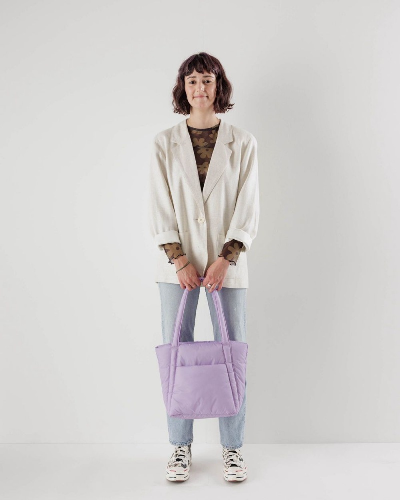 Baggu Puffy Mini Tote Bags Purple | 9351-FIYET