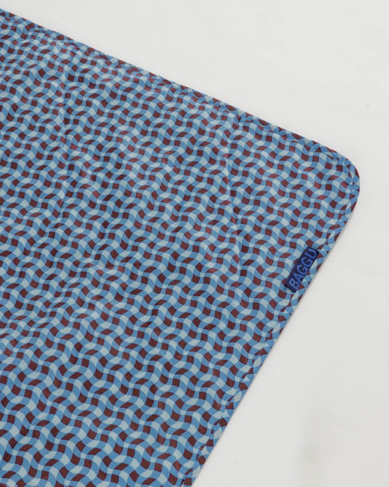 Baggu Puffy Picnic Blanket Blue | 4510-FXIHV