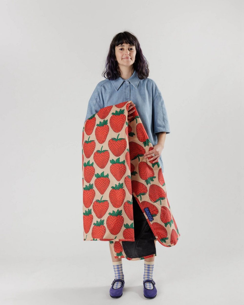 Baggu Puffy Picnic Blanket Coral | 1049-HZRLY