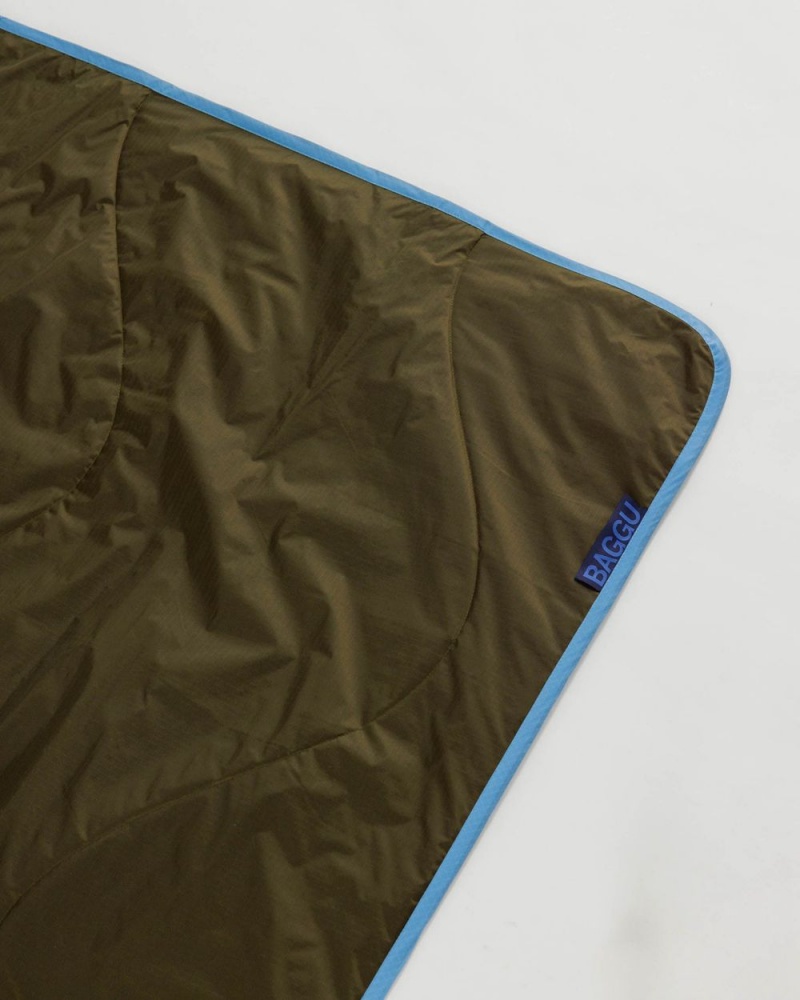 Baggu Puffy Picnic Blanket Olive | 0139-QARWX