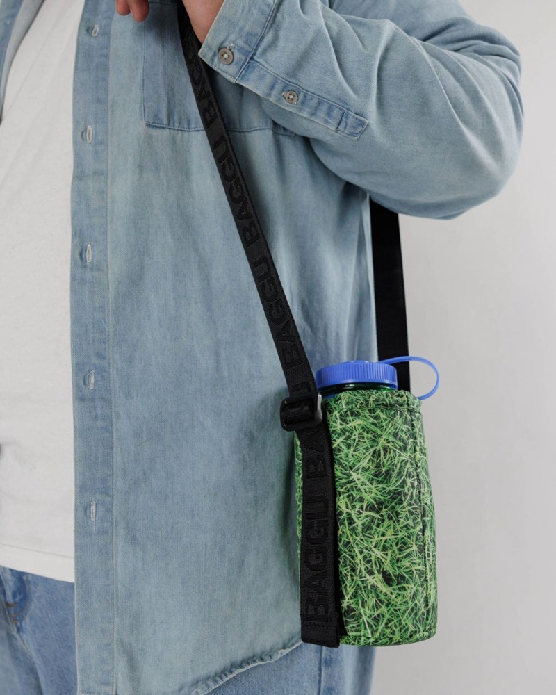 Baggu Puffy Water Bottle Sling Outdoor Bags Green | 2479-UPTDK