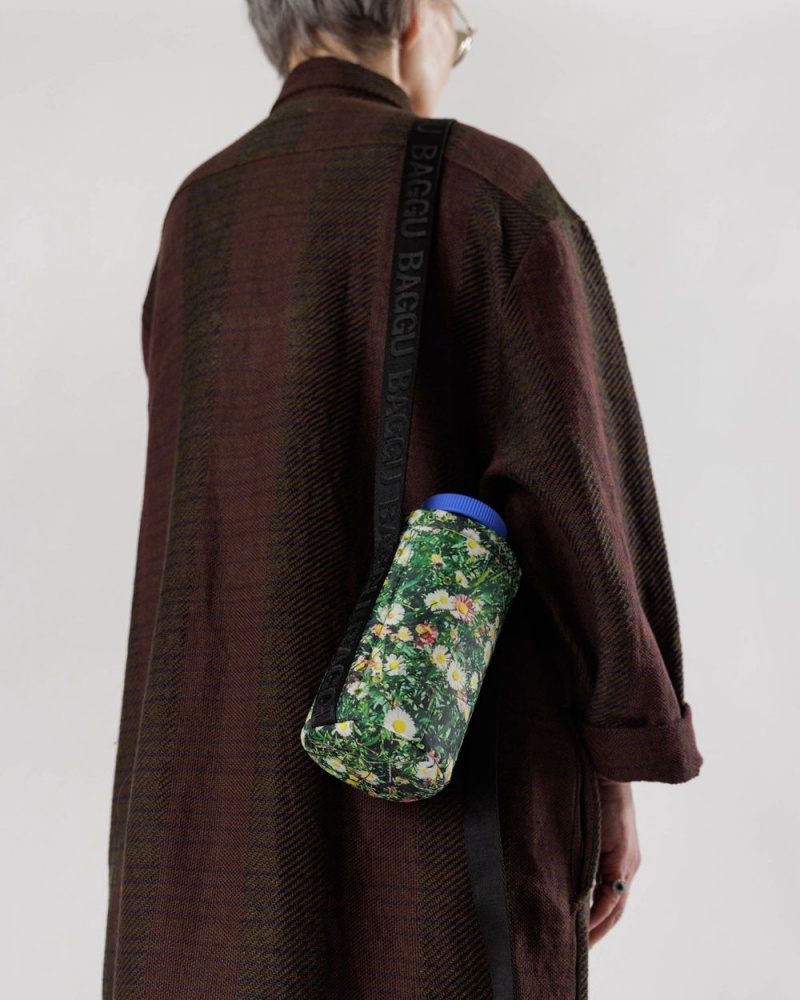 Baggu Puffy Water Bottle Sling Outdoor Bags Green | 2037-PIBTW