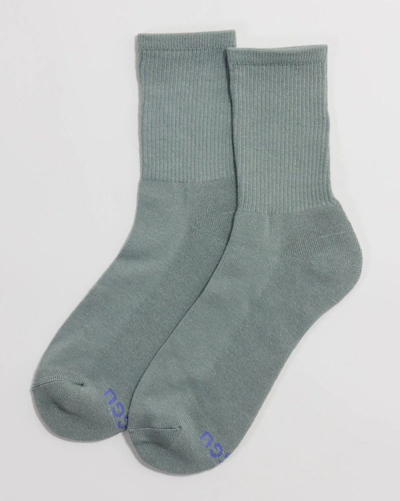 Baggu Ribbed Socks Green | 1284-SLDAN