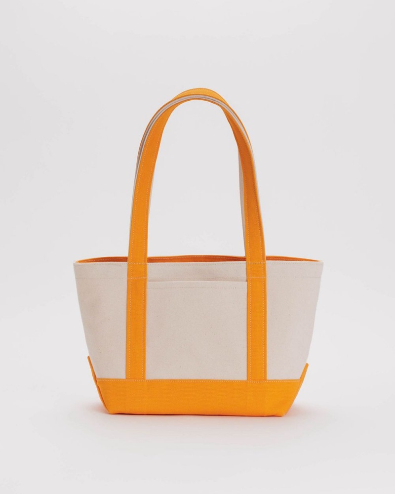 Baggu Small Heavyweight Canvas Tote Bags Orange | 8532-AHGJY