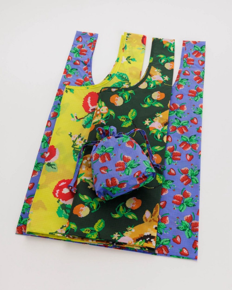 Baggu Standard Set of 3 Reusable Bags Multicolor | 8295-XNFPD