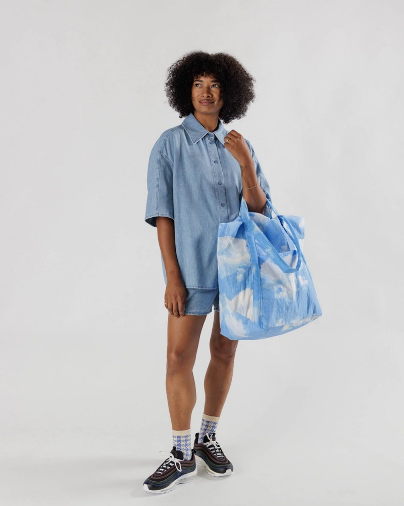 Baggu Travel Cloud Travel Bags Blue White | 5132-TBGUW