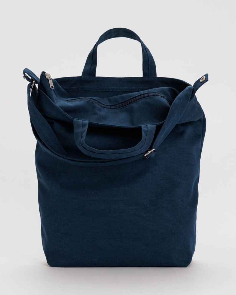 Baggu Zip Duck Tote Bags Navy | 5681-DFYBW